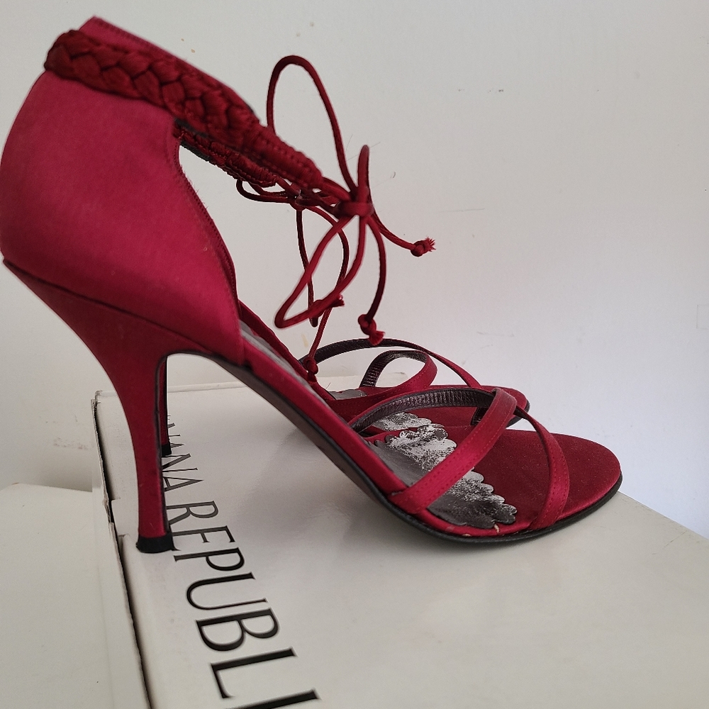Satin high heel